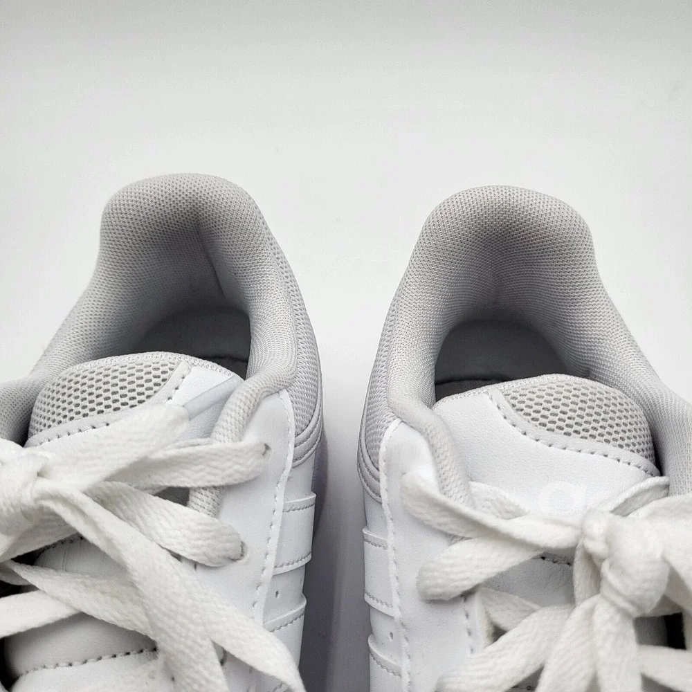 Adidas Hoops 3.0 Low Classic‎ All White Shoes Womens 8 GW3036
